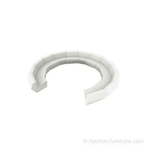 Canapé sectionnel en fibre de verre extérieur FAZ en blanc